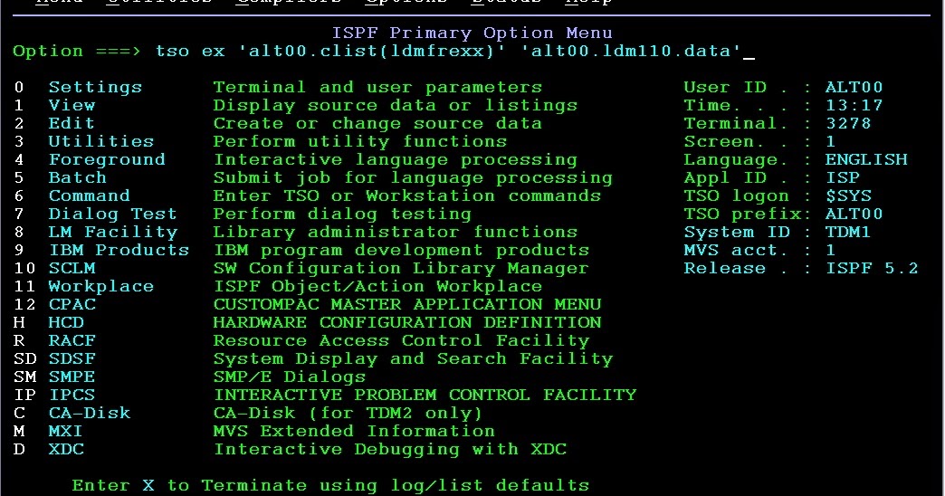cobol cics db2 en entorno host cobolcicsdb2host ISPF