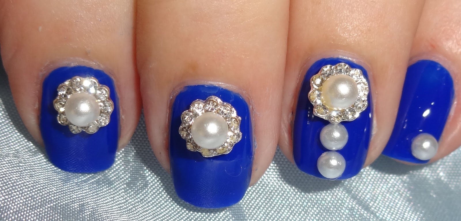 Wendy's Delights Beauties Factory UK "White Pearl Diamond" 3D DIY Alloy Nail Decorations