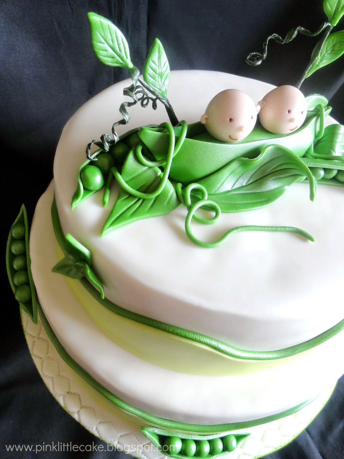 My Pink Little Cake 2 Peas And Their Pod Baby Shower Cake