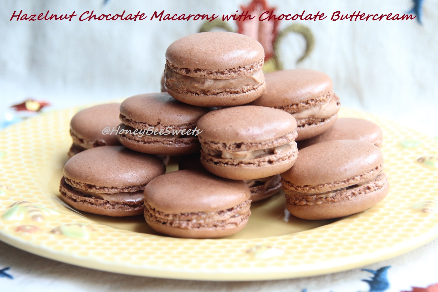 Honey Bee Sweets Hazelnut Opera Cake with Chocolate Hazelnut Macarons