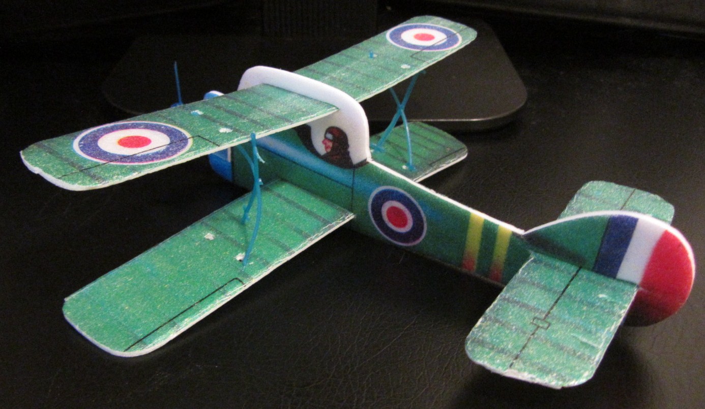 The Styrofoam Glider Squadron WWI Power Prop Glider 7 Sopwith Hap