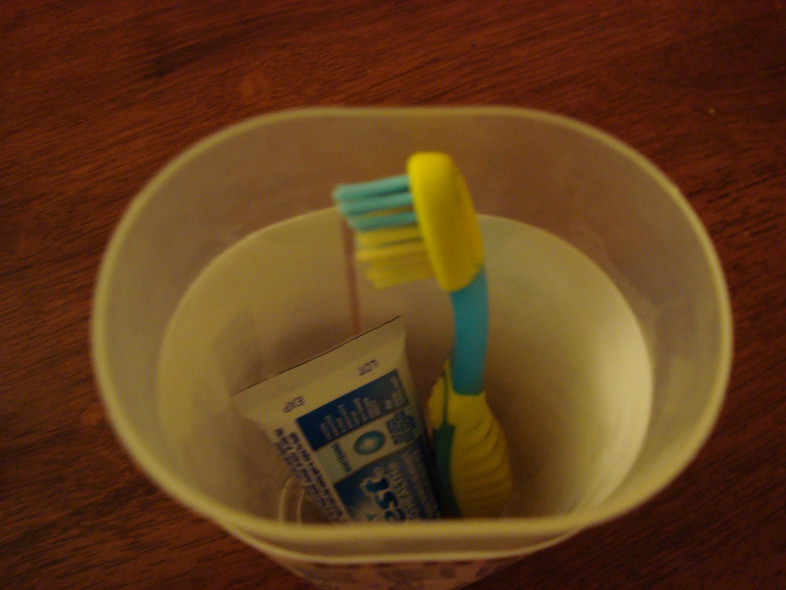 Create This 4 Ideas To Reuse Crystal Light Containers Shaken Together This One Is Perfect For A Trip To Grandma S Camp Or Sleepover Since It Plastic And The Lid Fits Tightly Damp Toothbrush No Big Deal