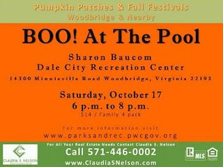 Pumpkin Patches near Woodbridge Virginia 2015, BOO! At The Pool Dale City Rec Center October 17 2015