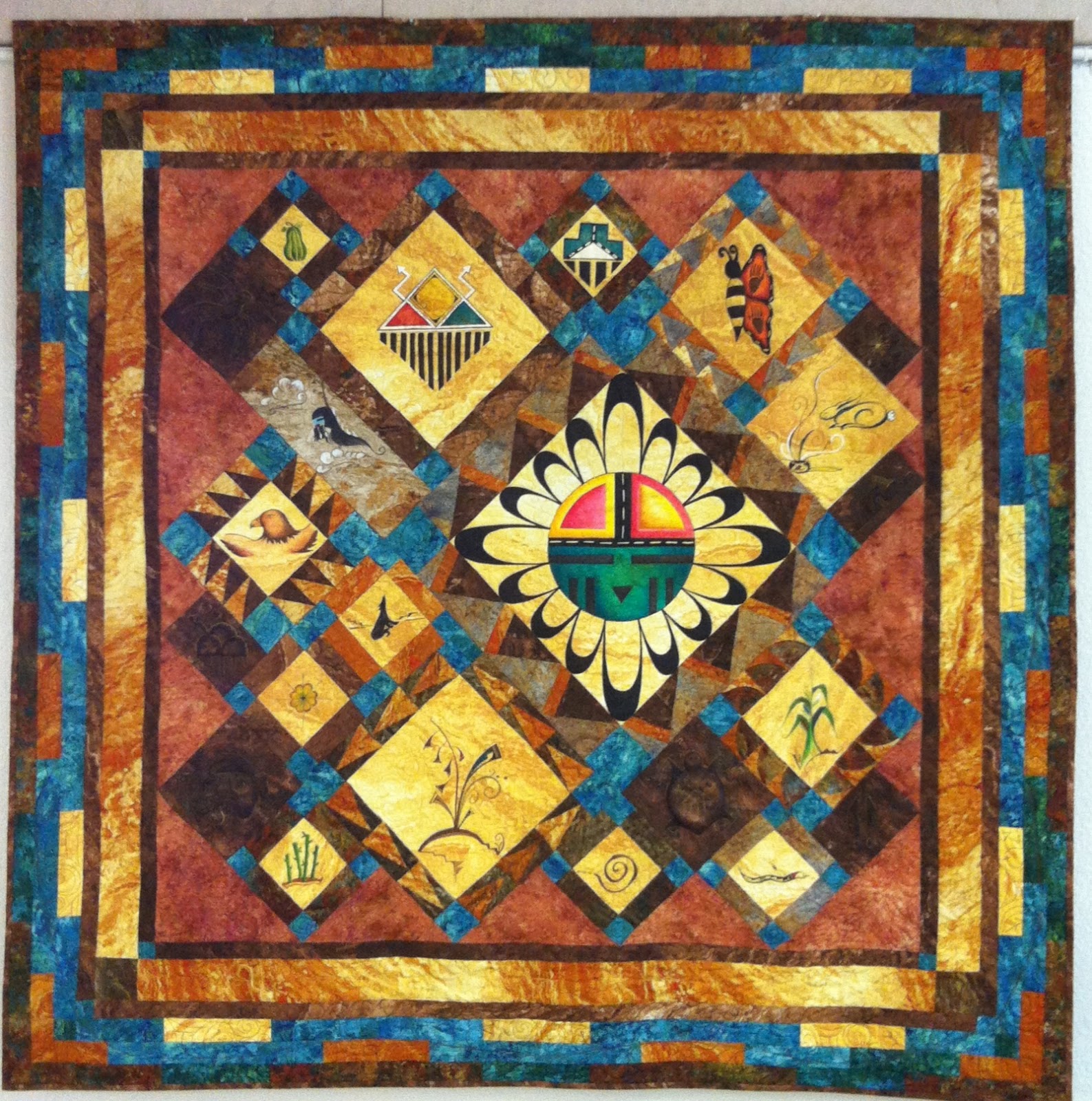 Hopi+Quilt Inspired by Fabric: ''Tavupo,'' the Hopi Opportunity Quilt