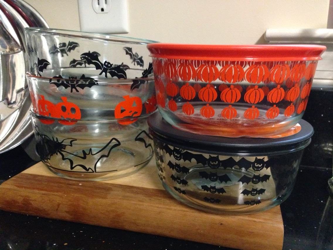 Goth Gardening ^o^ Halloween Pyrex just because...