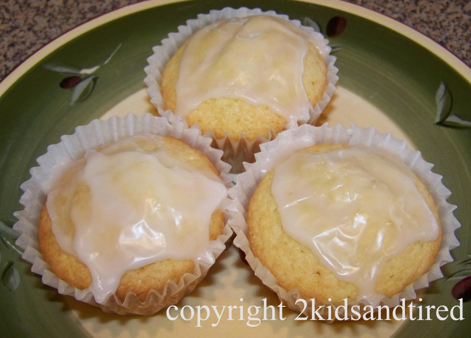 2 Kids and Tired Cooks Almond Pound Cake Muffins