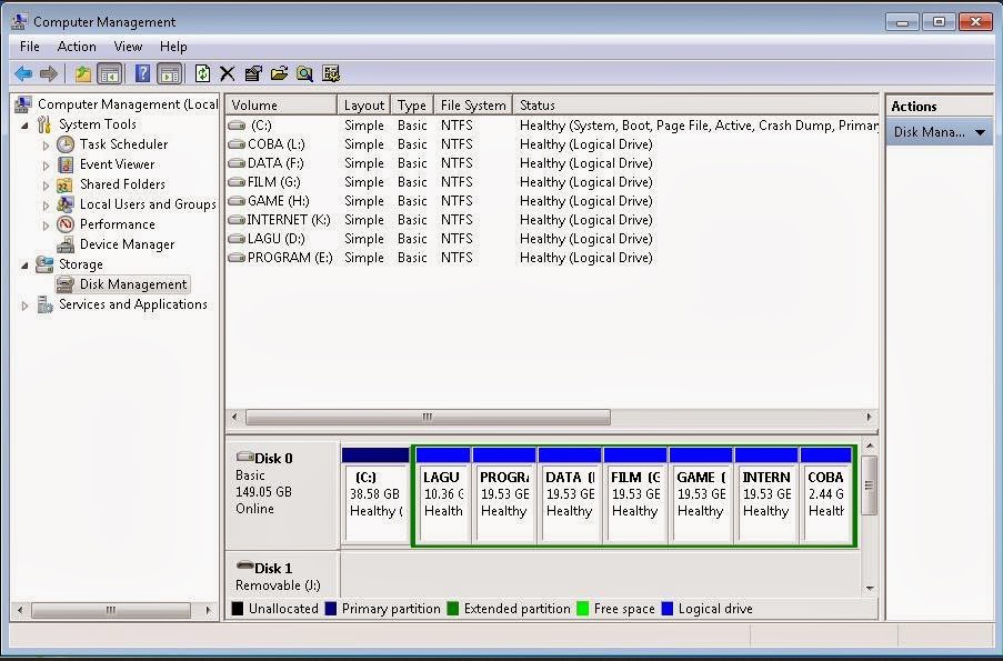 Cara Partisi Hardisk Tanpa Software Di Windows 7