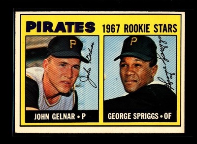 John Gelnar & George Spriggs 1967 baseball card