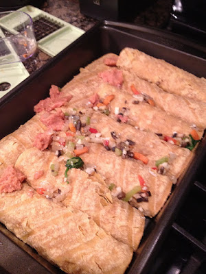 AT the Brown's Blog: Veggie (Vegan) Enchiladas