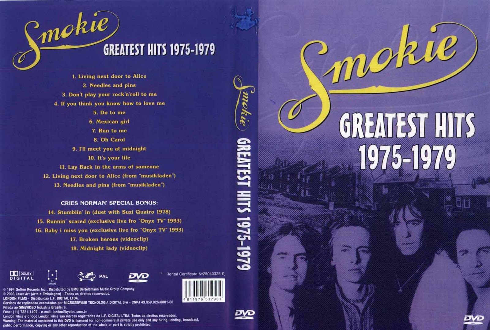 Dvd Concert Th Power By Deer 5001 Smokie Greatest Hits 1975 1979
