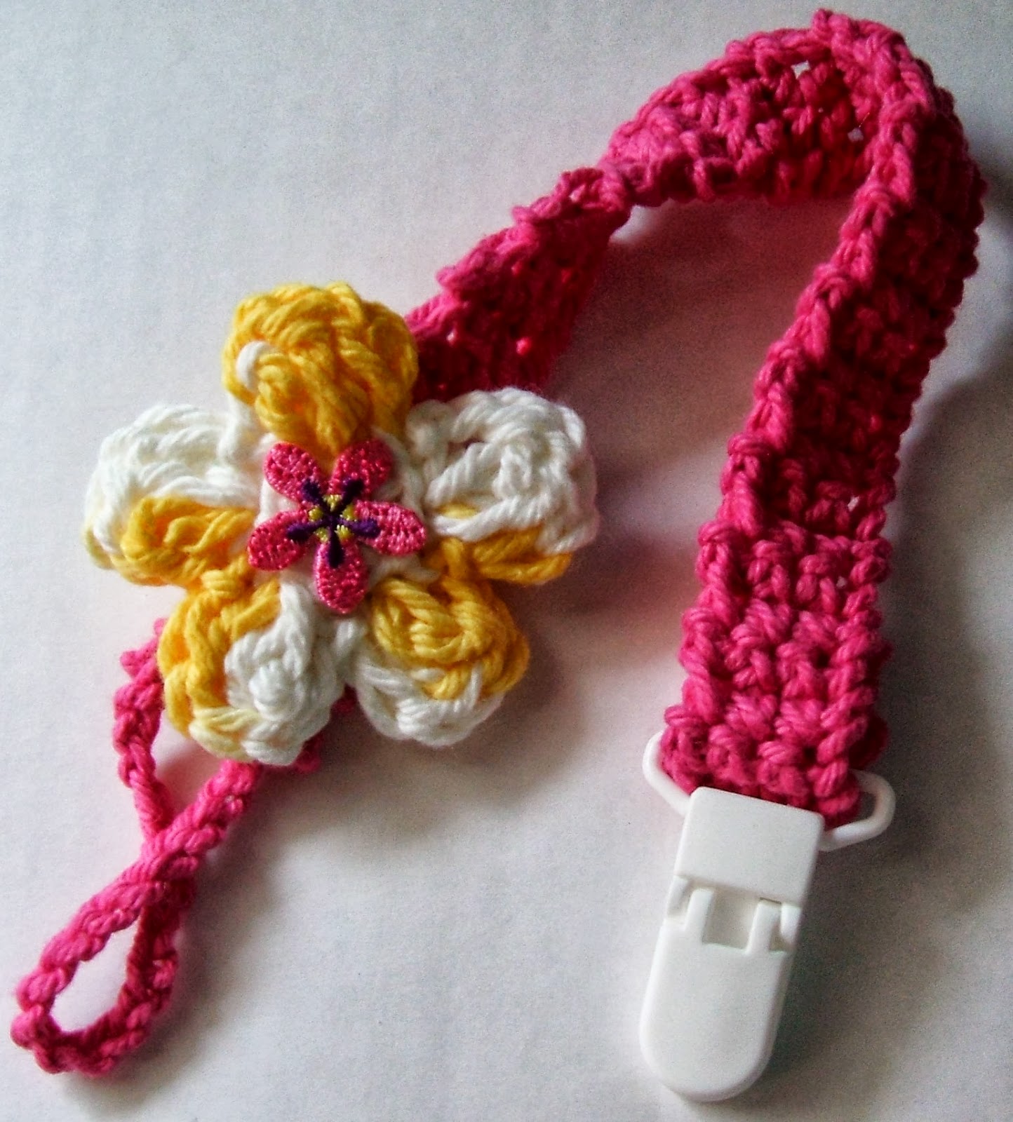 Yolanda's Creations Crochet Pacifier Clips 2