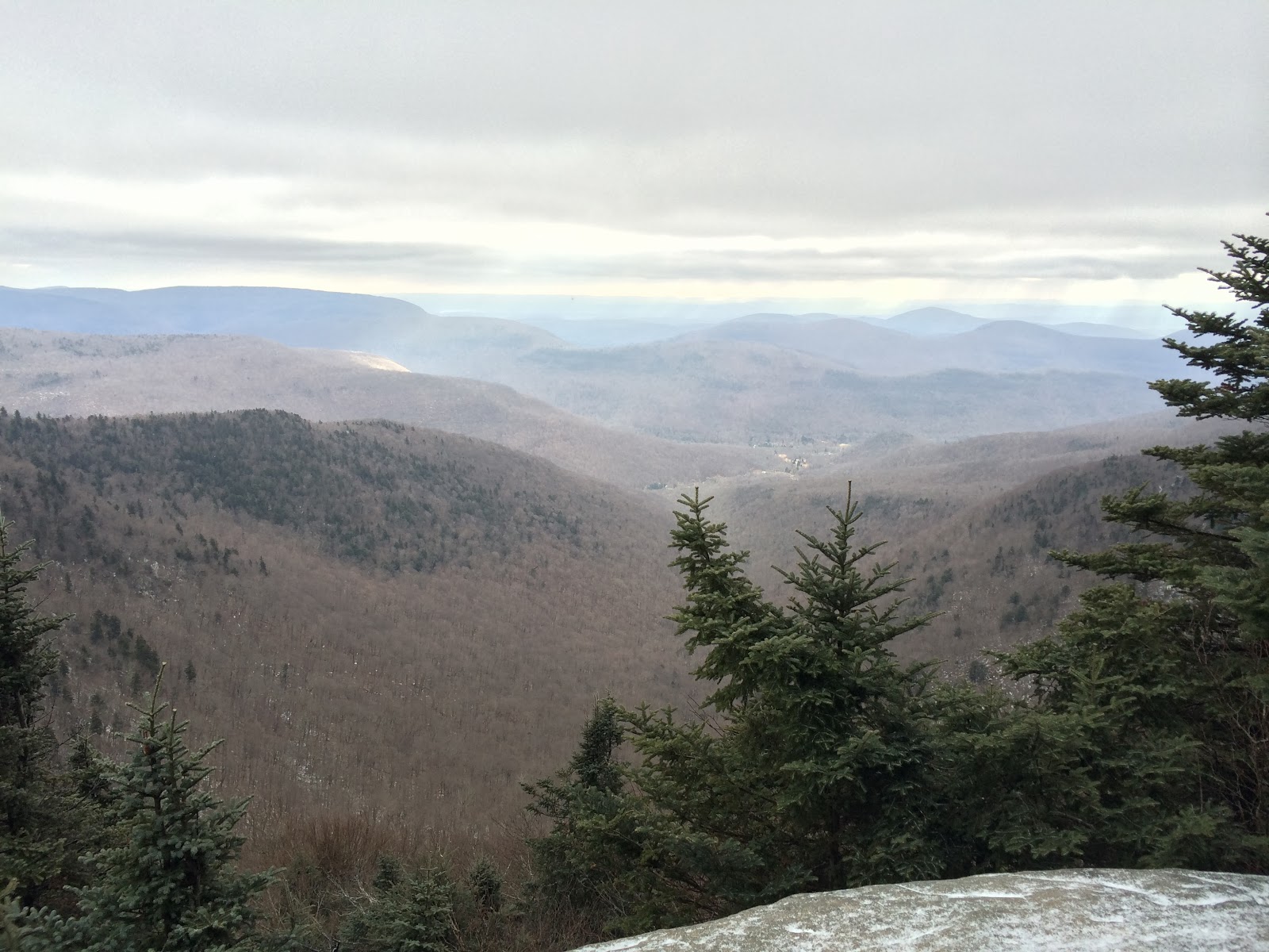 NJ/NY Hikes Catskills West Kill (winter) via St. Anne's Peak