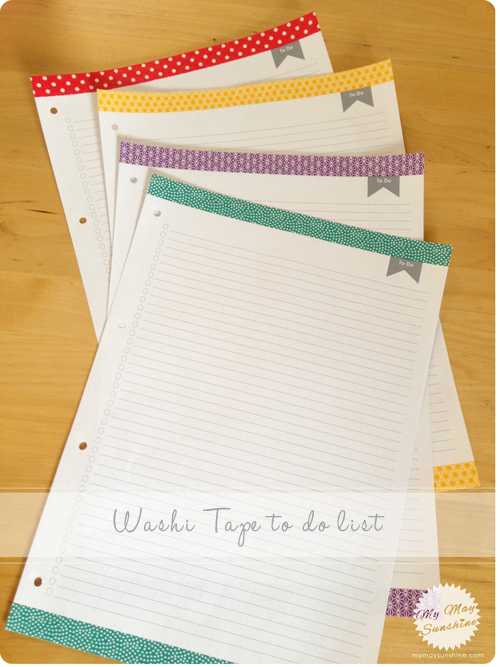 Washi Tape To Do List My May Sunshine
