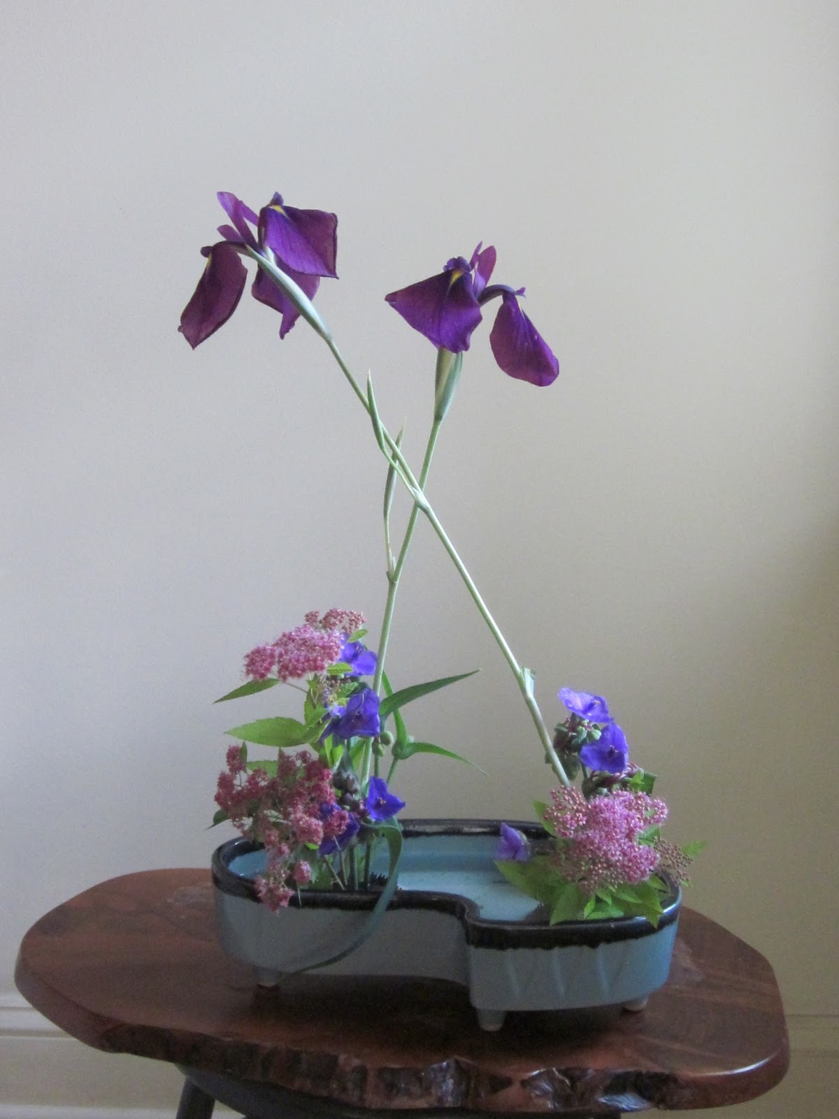 Orchids and Ikebana Iris Arrangements Free Style