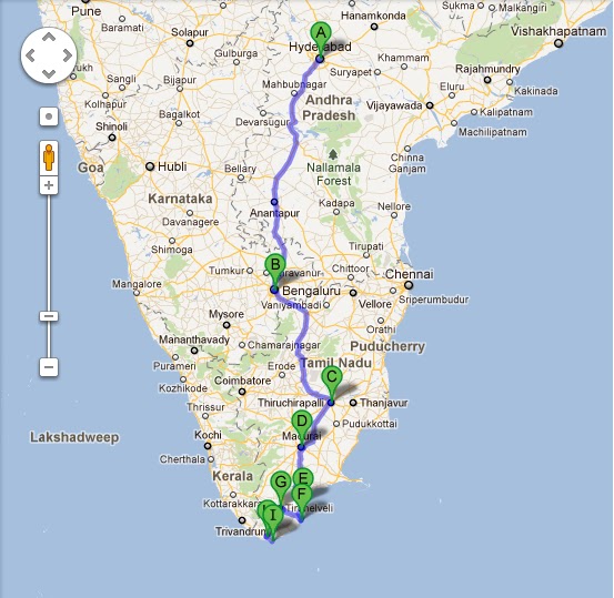 Distance From Hyderabad To Kanyakumari Live To Drive: 2011