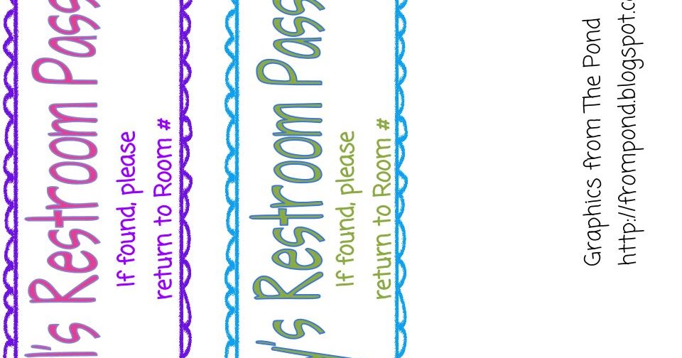 restroom pass