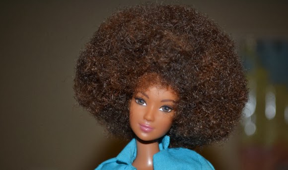 black barbie blonde hair