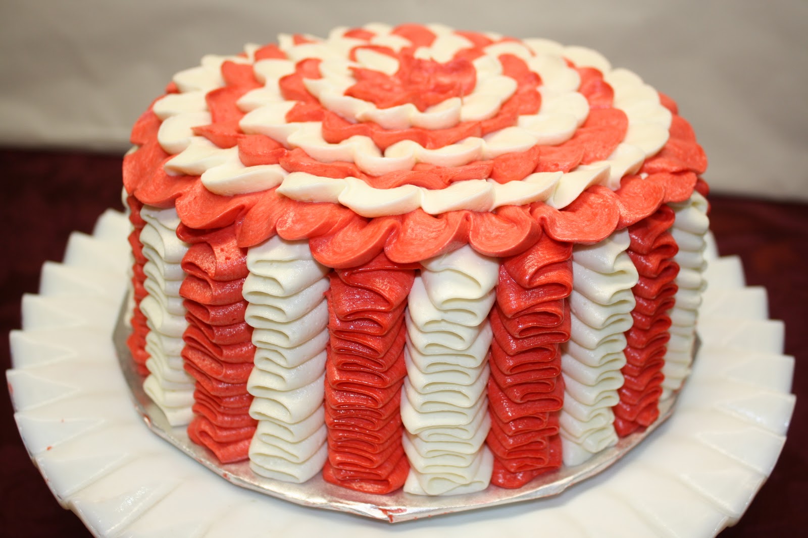 Over The Moon Baking Blog Holiday Buttercream Ribbon Cake