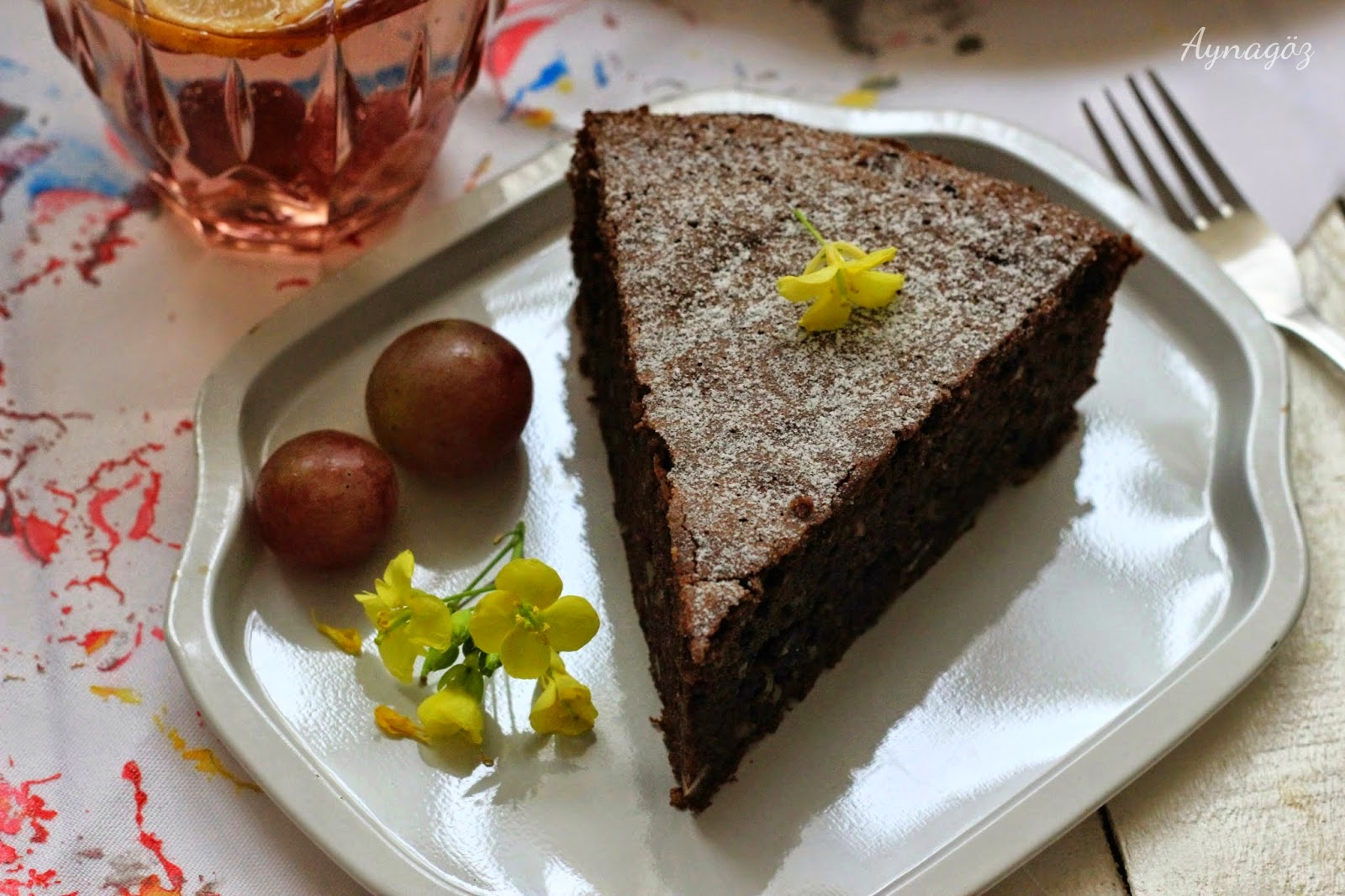 AynaGöz. Unsuz Çikolatalı Fasulyeli Kek