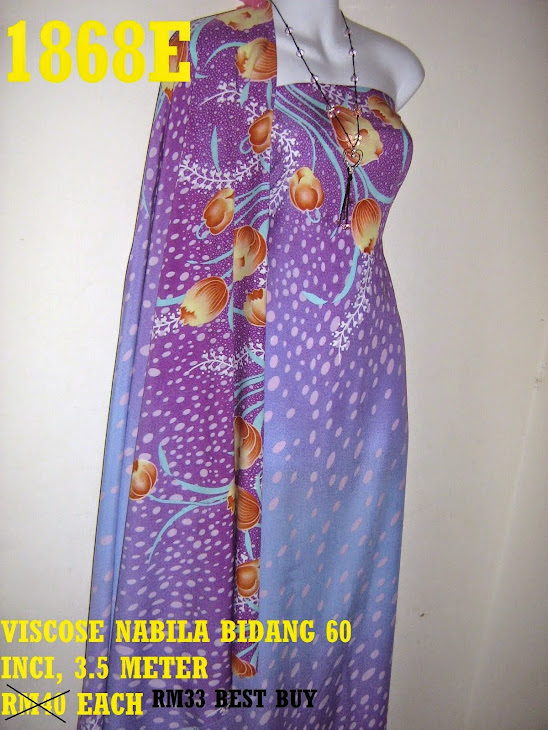 1868E: VISCOSE NABILA BIDANG 60 INCI, 3.5 METER