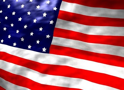 English flag. U.S. flag