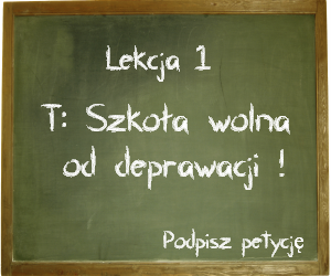 Razem możemy więcej. Jeśli jesteś przeciwko deprawacji - podpisz się i Ty.