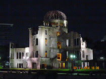 Atomic Dome at night -- Hiroshima Prefecture Industrial Promotion Hall, built 1915, Hiroshima-Japan