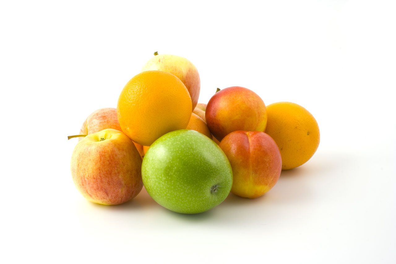 Fruits White Background