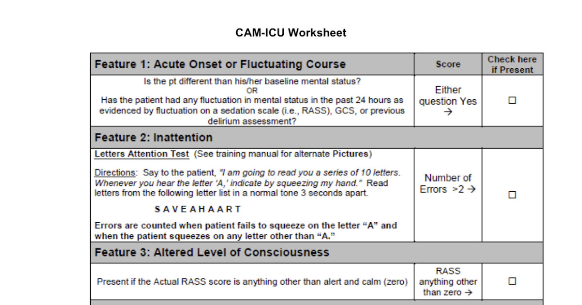 UK Trauma Protocol Manual Delirium Guideline