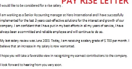 letter for pay increase rome fontanacountryinn com pay raise letter