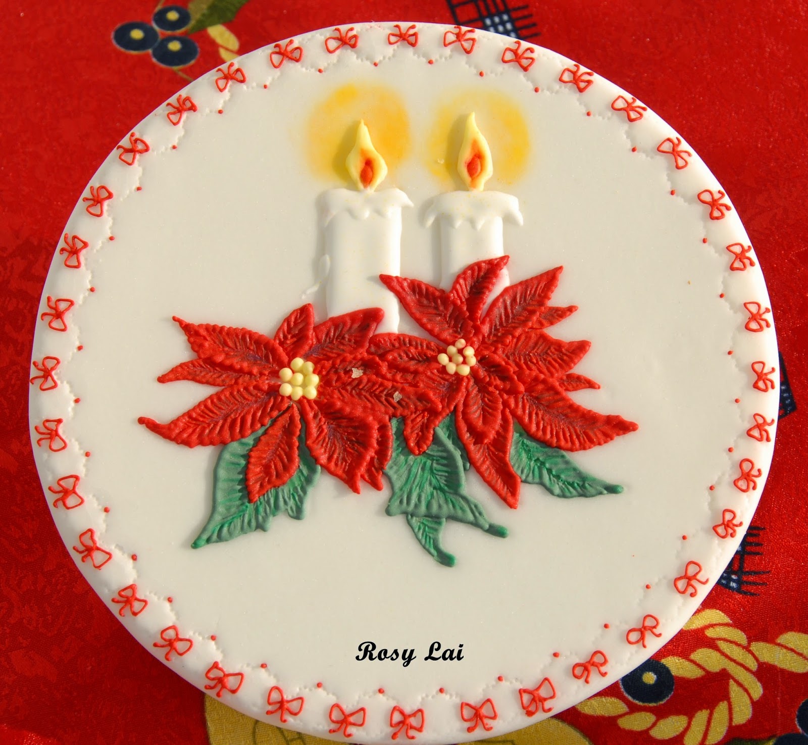 Torta Con Stella Di Natale.Le Torte Di Rosy Lai Placca Stella Di Natale