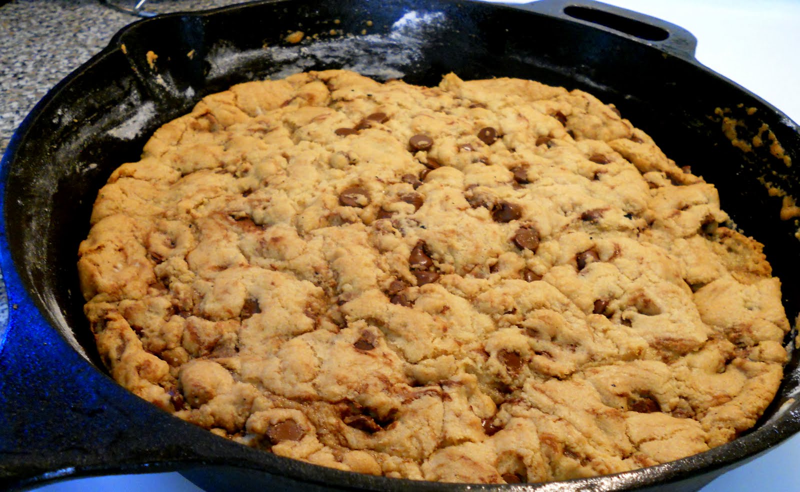 One Pan Chocolate Chunk Skillet Cookie