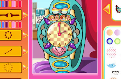 Juego de diseñar y decorar un reloj Lady Gaga