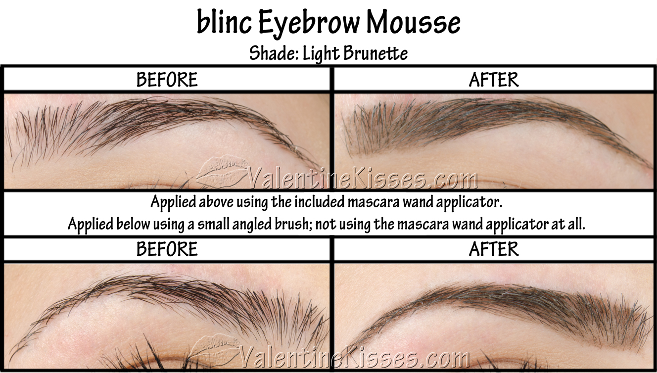 Valentine Kisses My Before & After for 14 different Brow Products