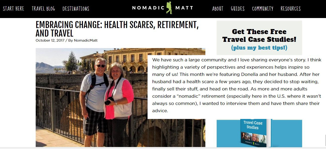 Click here to read our interview with Nomadic Matt!