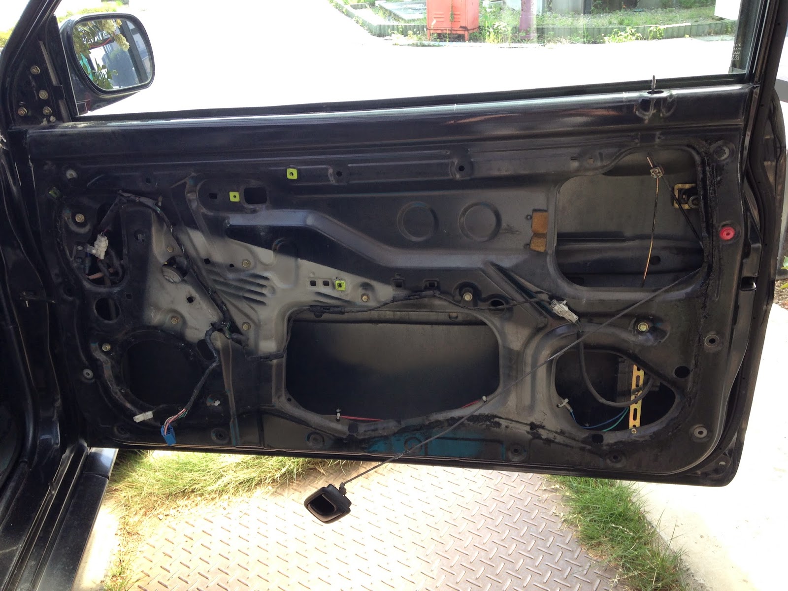 じまさのブログ ミラピナ号 ウィンドウレギュレターモーター ランチャンネル交換