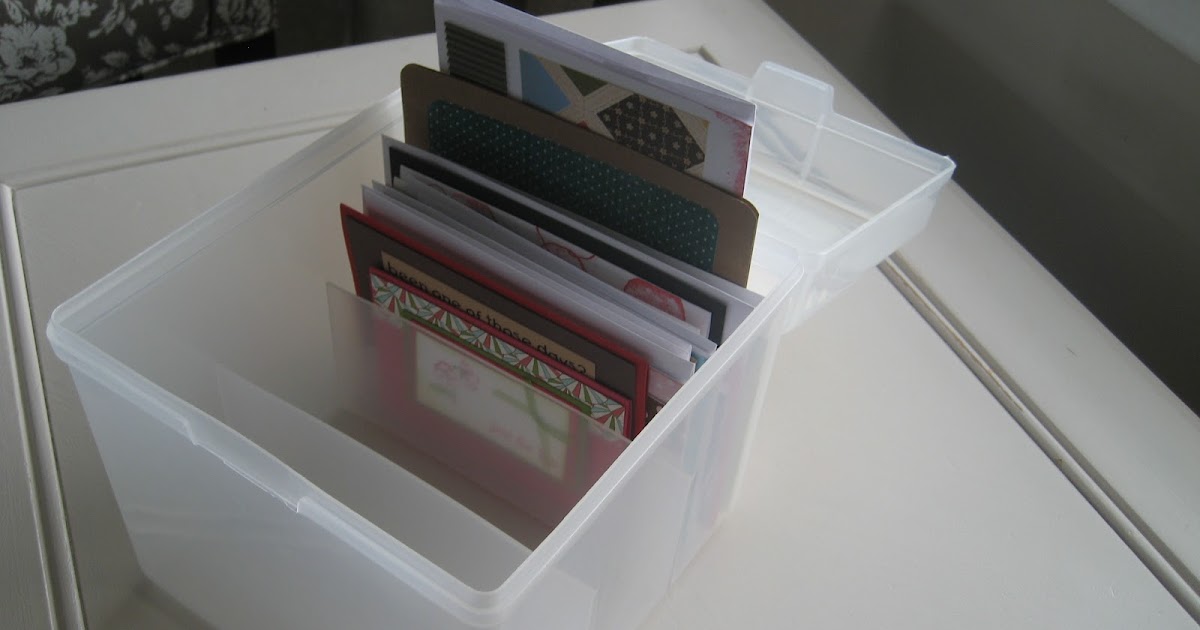 Food, Crafts, and More! Stamp Organizer Turned Card Organizer