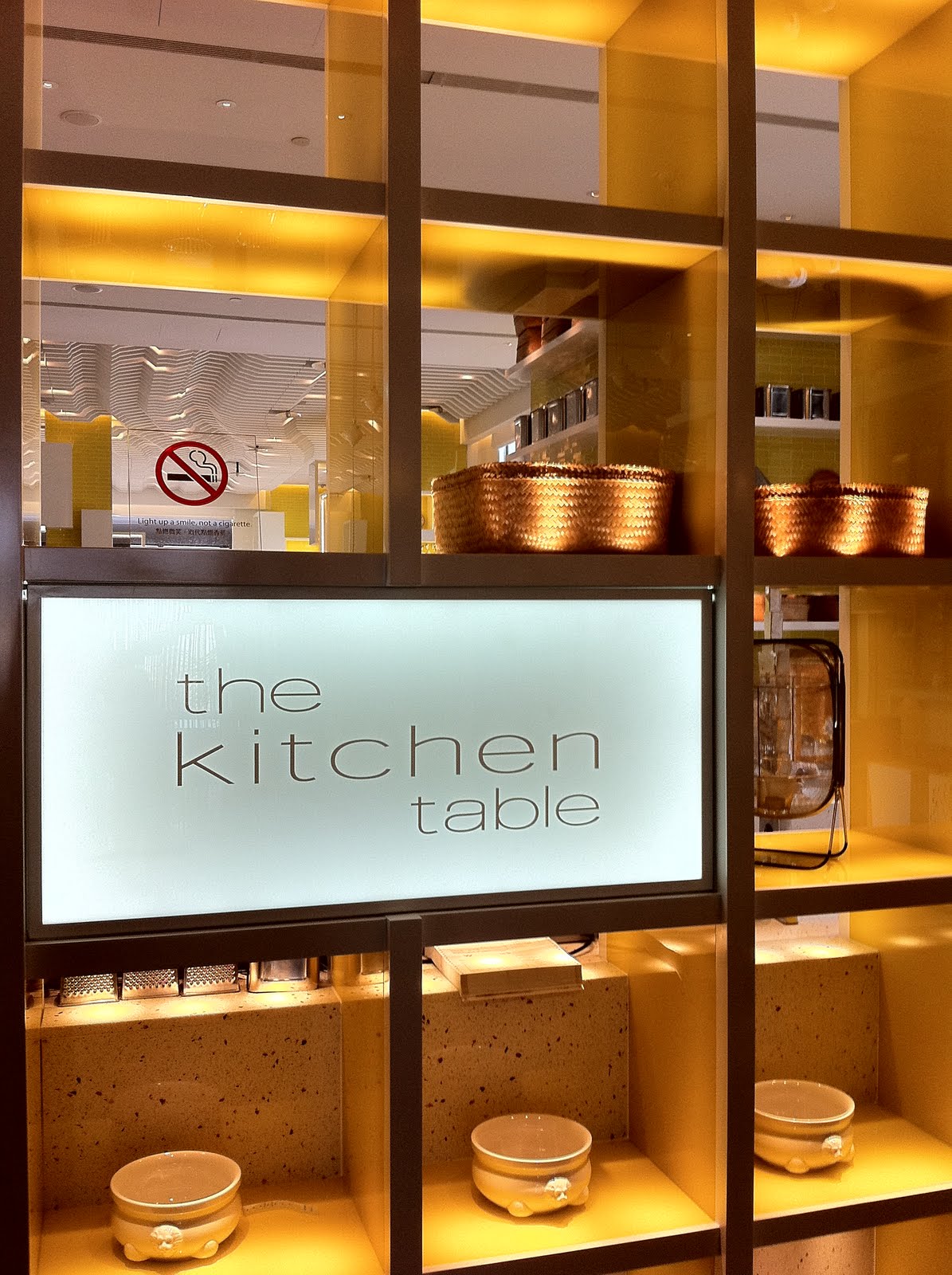 Knocking on Joelle's door.: the Kitchen table @ W Hotel.