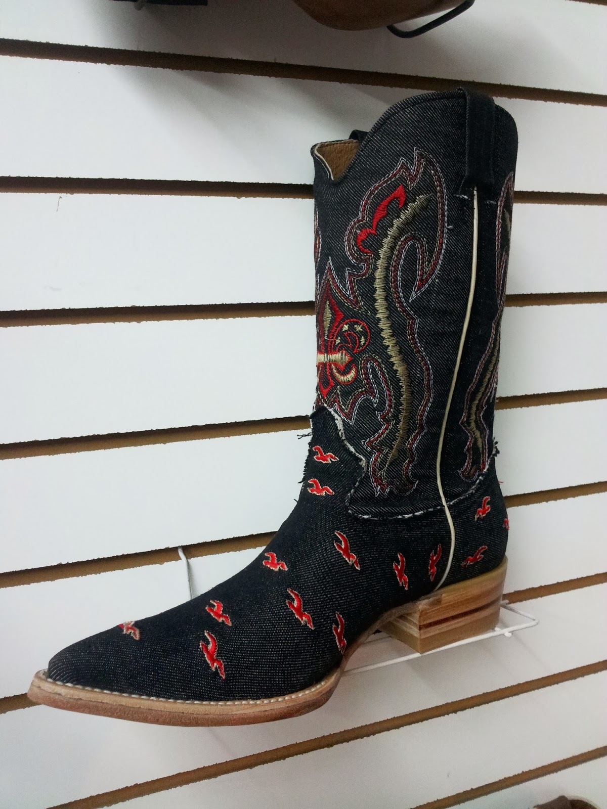 botas vaqueras de mezclilla