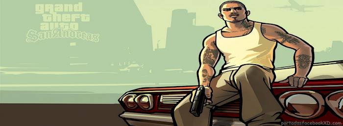 Imagen de Carl Johnson del videojuego GTA: San Andreas, portada de biografia en facebook