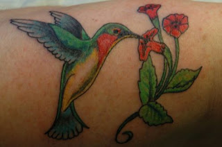 Humming Bird Tattoo design for Girls