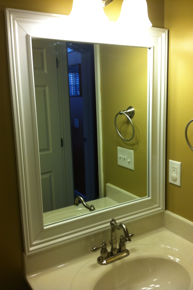 My Home Life Story How To Frame a Builder's Grade Mirror