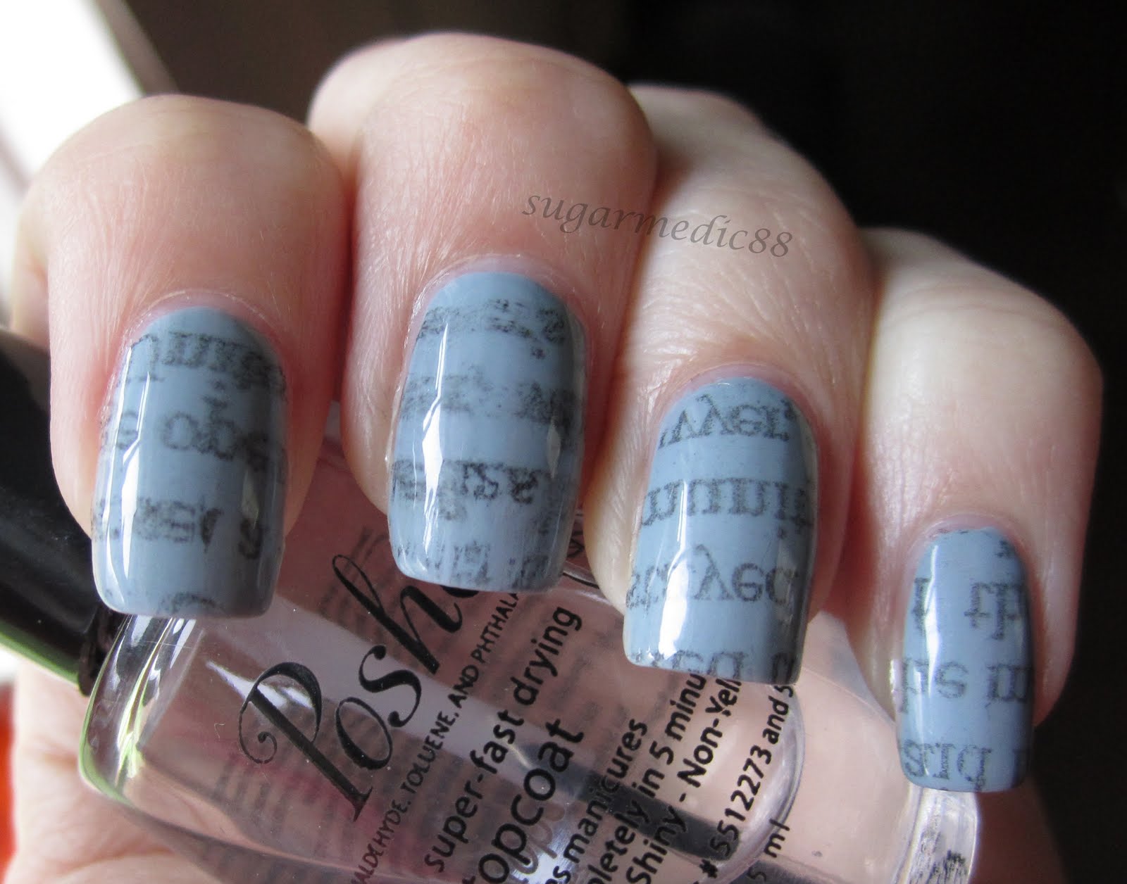 The Polished Medic: Newspaper Nails (with Tutorial; alternative method)