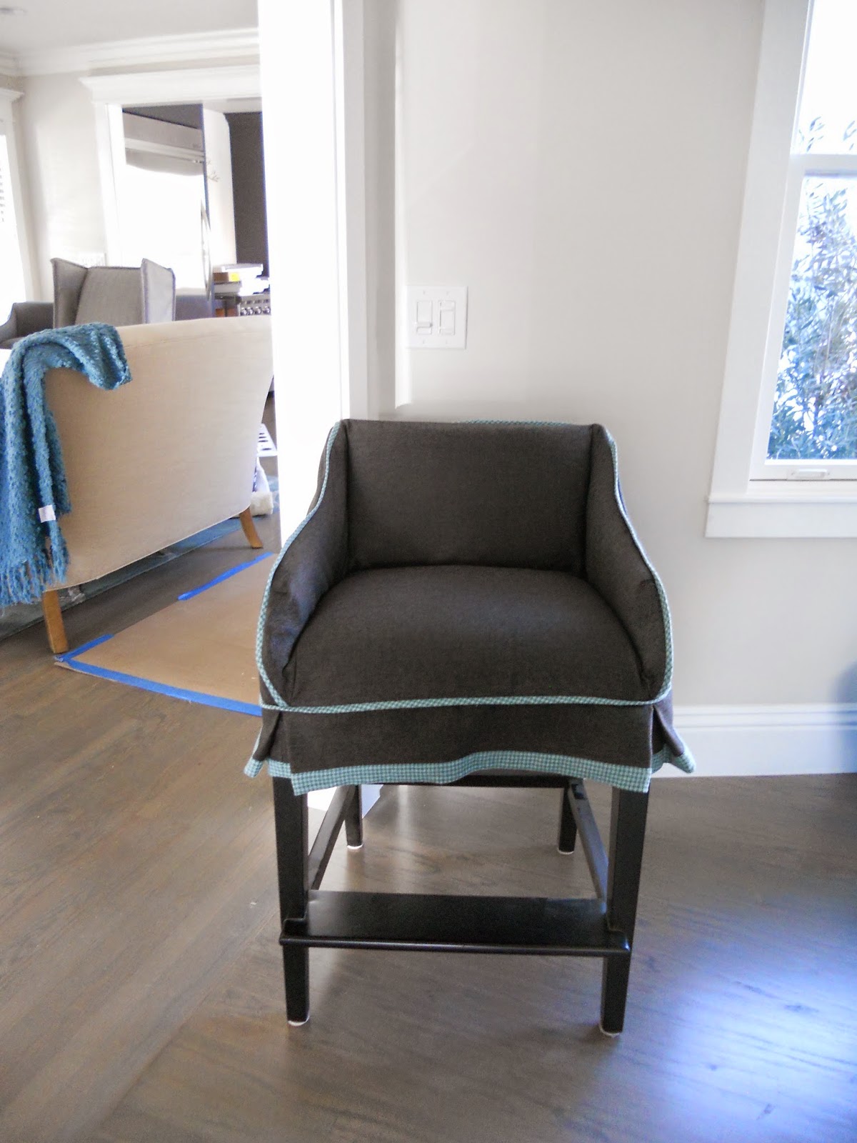 A Little of This That and the Other SLIPCOVERED KITCHEN BAR STOOLS