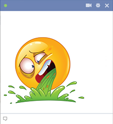 Puking smiley for Facebook
