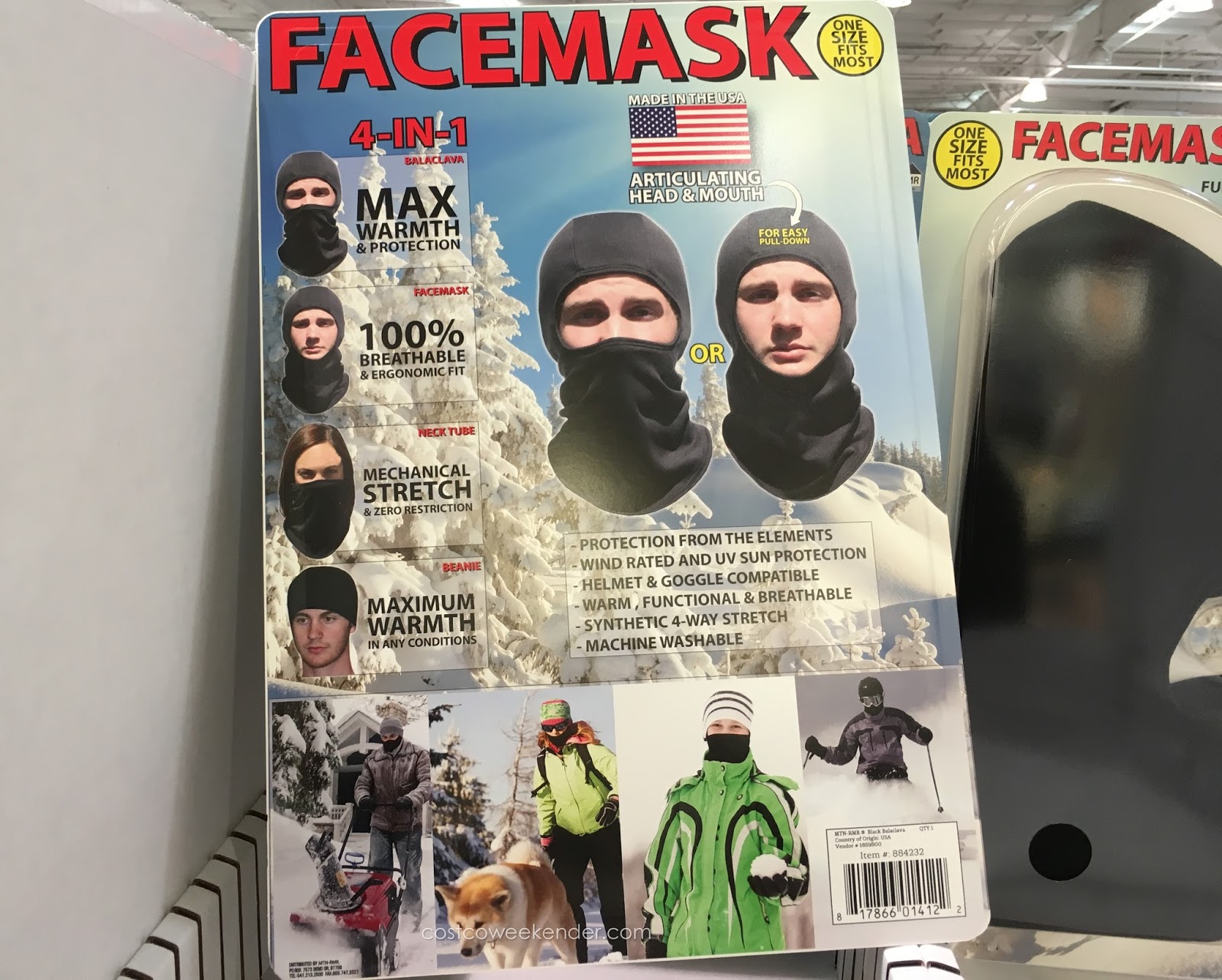 MTN RMR Facemask Balaclava Costco Weekender