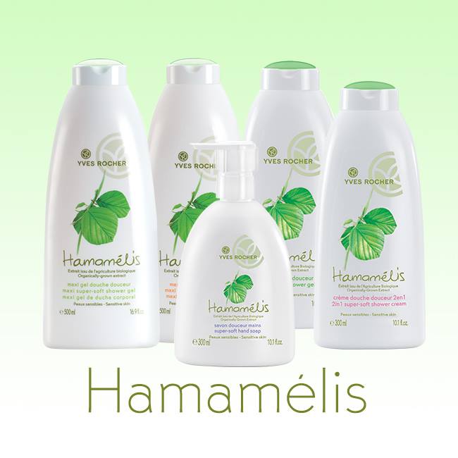 Fresas y Pepinos Yves Rocher Línea Hamamélis