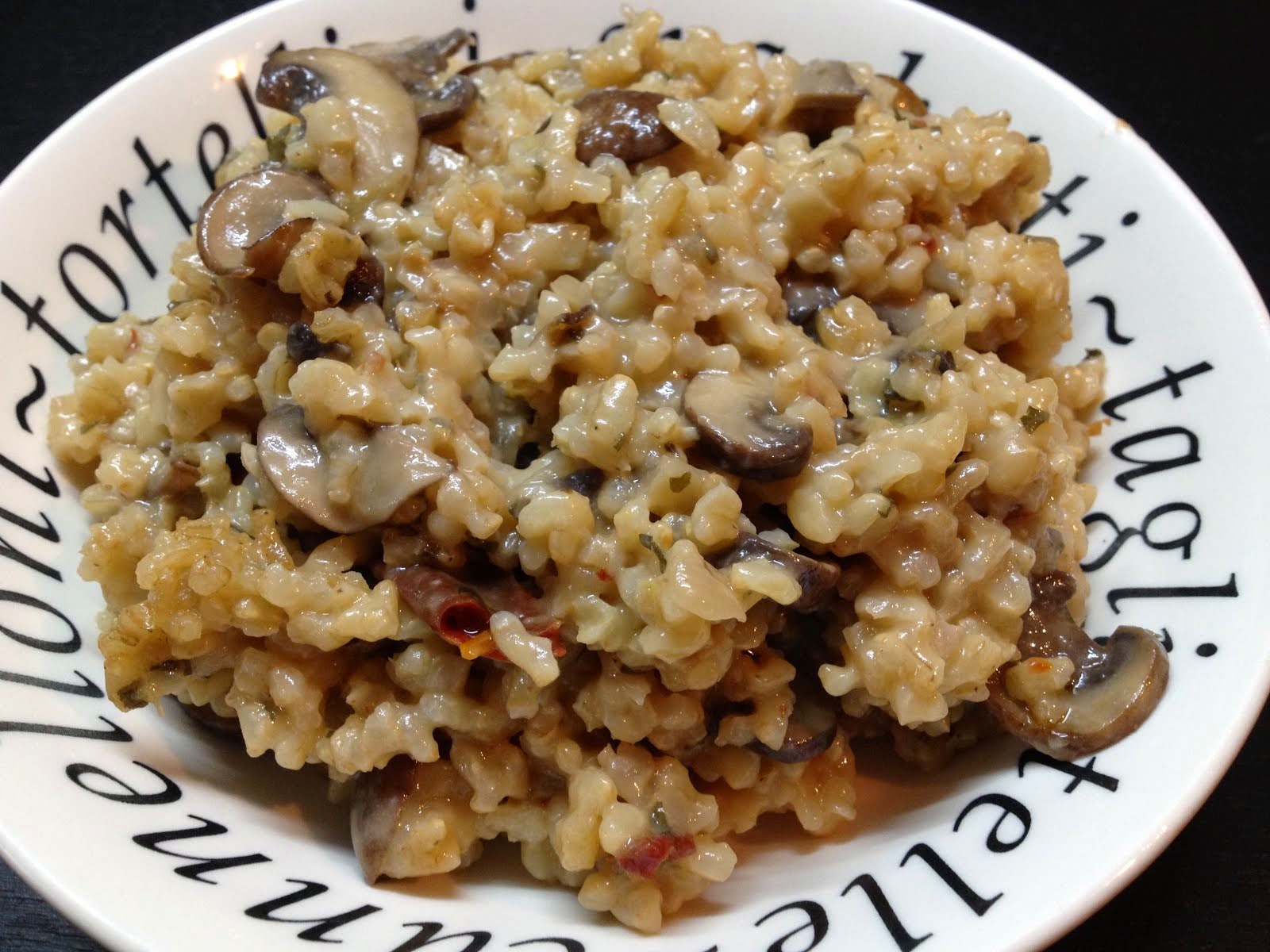 Risotto de setas con parmesano