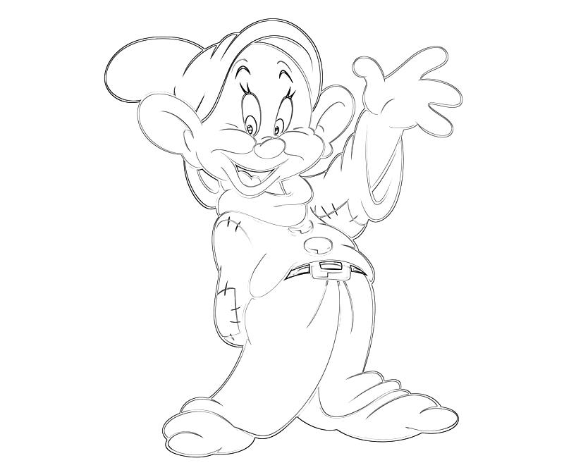 7 Dwarfs Dopey Coloring Coloring Pages