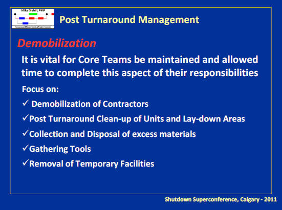 Turnaround Facilities Turnaround Facilities